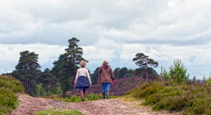 Two people going for a walk